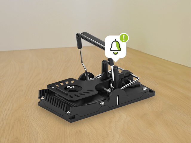 Image of a staptrap with notification icon