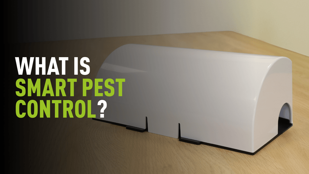 Photo of an emitter tube trap with over laying text which reads "What is smart pest Control?"