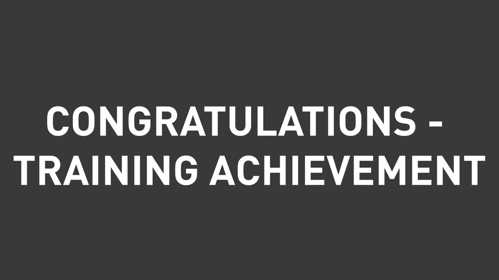 Congratulations - Training Achievment | Contego Response