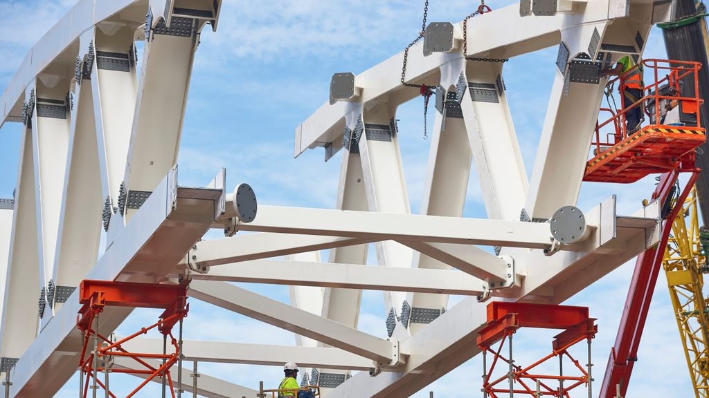 Workers on a construction site