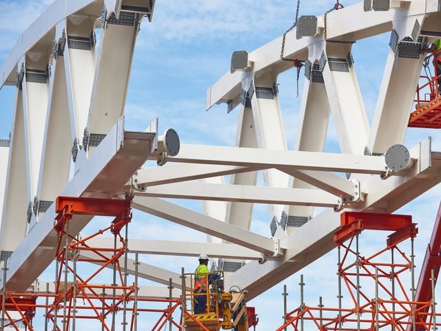 Workers on a construction site