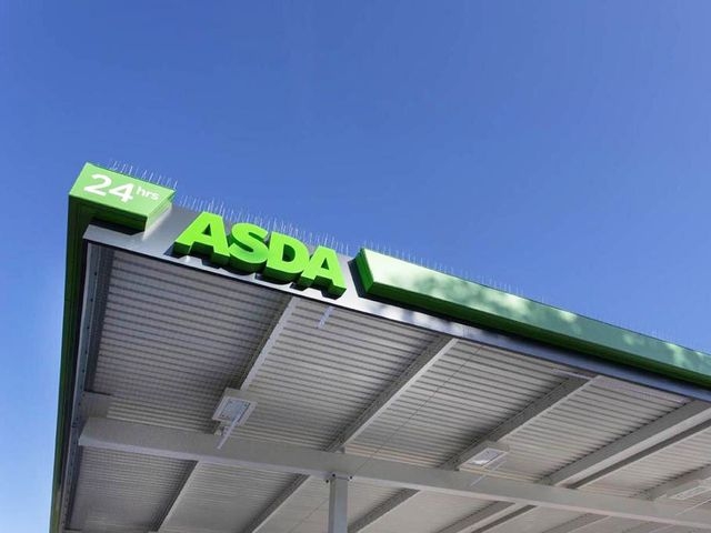 The roof of an asda store fuel station