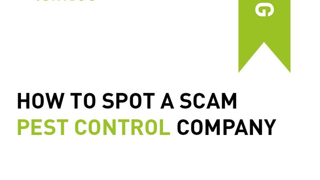How to Spot a Scam Pest Control Company