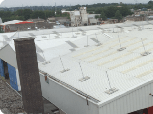 Roof of a warehouse