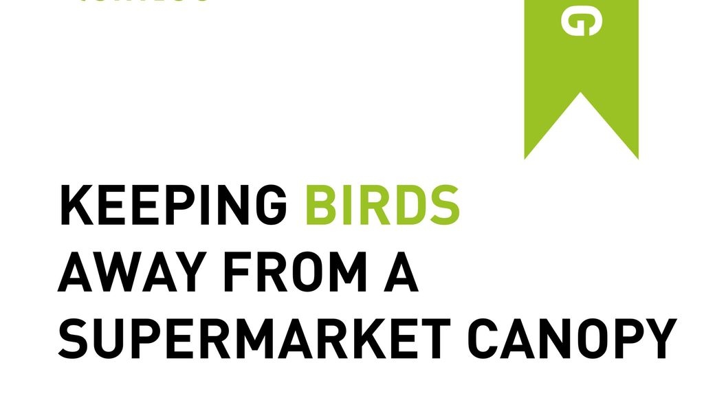 Keeping Birds Away from a Supermarket Canopy