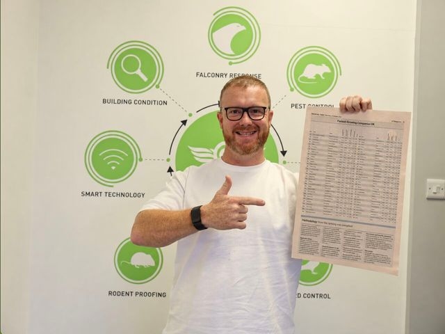 Michael Taylor holding a copy of the Financial Times