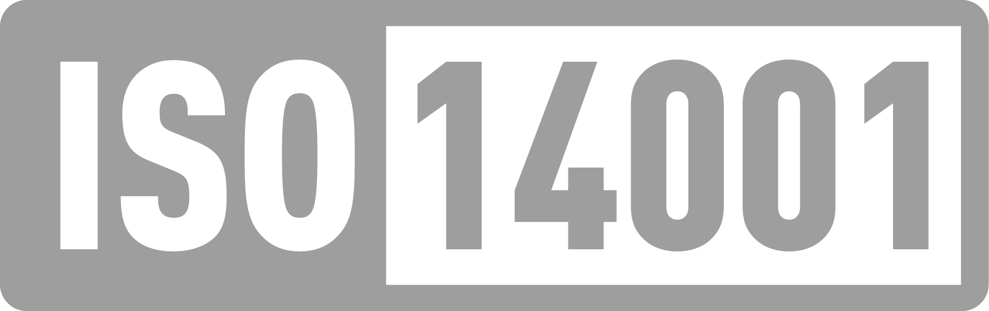 ISO 14001 monochrome accreditation logo