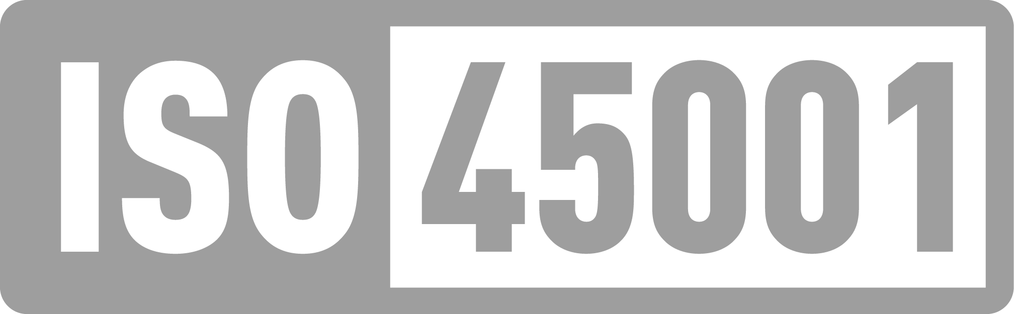 ISO 45001 monochrome accreditation logo